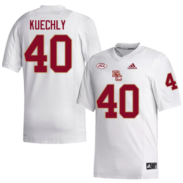 Boston College Eagles #40 Luke Kuechly College Football Jerseys Stitched-White